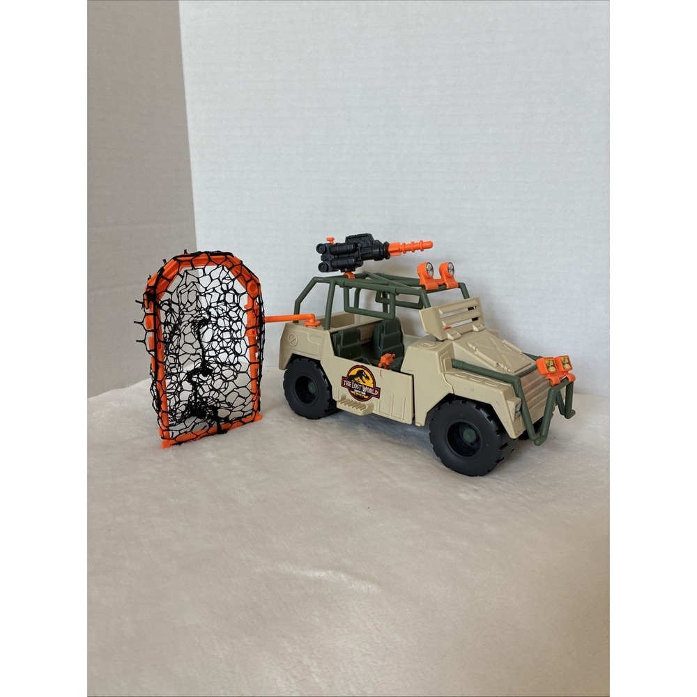 Vintage 1997 Jurassic Park LW Net Trapper Off-Road Jeep Complete Set